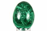 Stunning, Polished Malachite Egg - Congo #106244-1